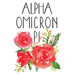 SOR-243-AOP-023 Watercolor Floral Sorority No Show Socks - Alpha Omicron Pi Design