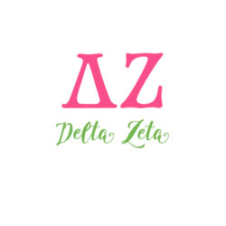 SOR-191-DZ-023 Script Name Letters Sorority No Show Socks - Delta Zeta Design