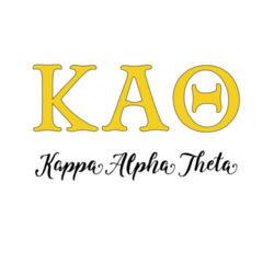 SOR-191-KAT-023 Script Name Letters Sorority No Show Socks - Kappa Alpha Theta Design