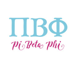 SOR-191-PBP-023 Script Name Letters Sorority No Show Socks - Pi Beta Phi Design