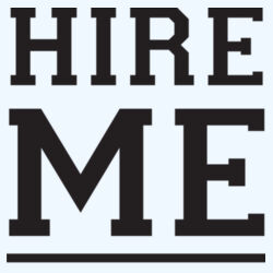 GRD-026-024 LARGE - Hire Me - White & Heather Gray Design