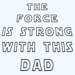 DAD-66-024 - Force is Strong with this Dad - 1/2 Cushion Crew Socks - White & Heather Gray Design