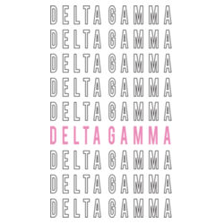 SOR-272-DG-023 Sorority Repeat Name No Show Socks - Delta Gamma Design