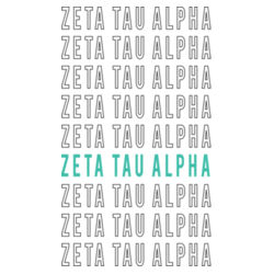 SOR-272-ZTA-023 Sorority Repeat Name No Show Socks - Zeta Tau Alpha Design