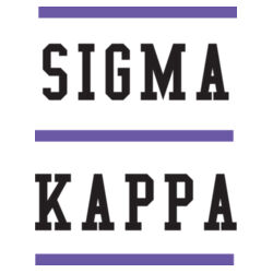 SOR-273-SK-023 Sorority Name with Stripes No Show Socks - Sigma Kappa Design