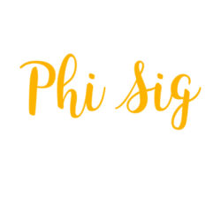 SOR-276-PSS-054 Short Script Sorority Name Flat Ribbed Crew Sock with Stripes - Phi Sigma Sigma Design