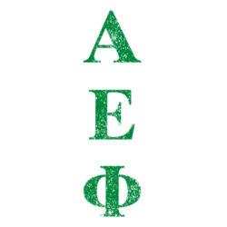 SOR-277-AEP-023 Distressed Sorority Letter No Show Socks - Alpha Epsilon Phi Design