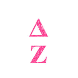 SOR-277-DZ-023 Distressed Sorority Letter No Show Socks - Delta Zeta Design