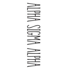 SOR-285-ASA-054 Sorority Name Printed on the Bottom of Crew Socks with Stripes - Alpha Sigma Alpha Design