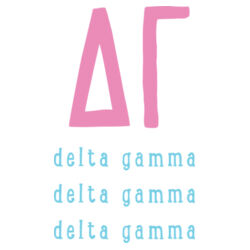 SOR-299-DG-023 Large Greek Letters - Sorority Name and Letters in Sorority Colors on No Show Socks - Delta Gamma Design