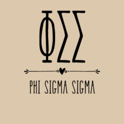 SOR-251-PSS-TLG-NAT - Phi Sigma Sigma Boho Stylized Sorority Greek Letters Printed on a Canvas Bag Design