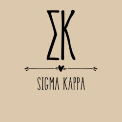 SOR-251-SK-TLG-NAT - Sigma Kappa Boho Stylized Sorority Greek Letters Printed on a Canvas Bag Design